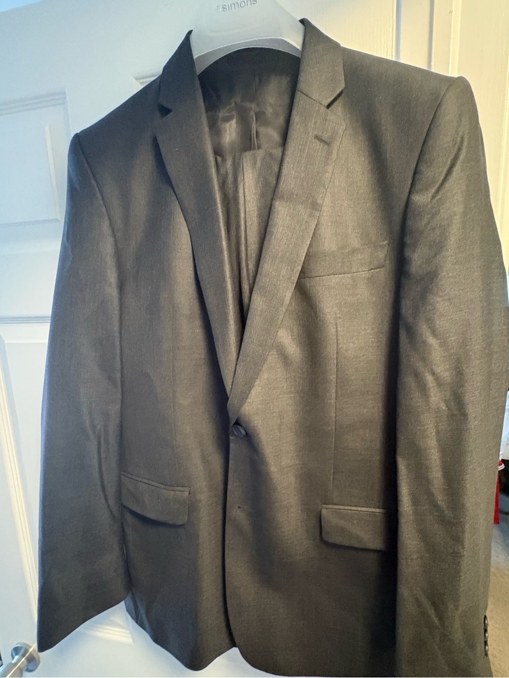 Versace Collection Men's Dark Gray Single-Breasted Blazer